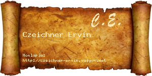 Czeichner Ervin névjegykártya